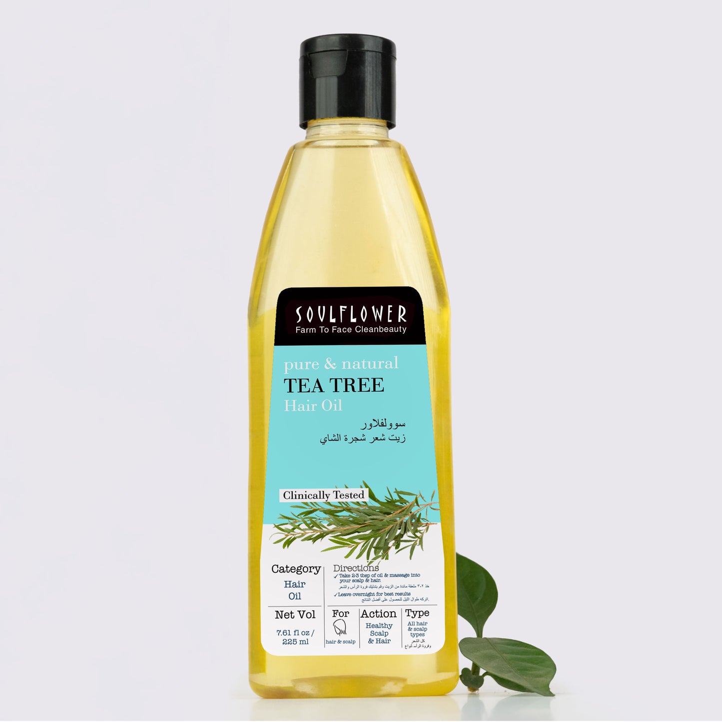 Soulflower Tea Tree Hair Oil For Scalp & Dandruff