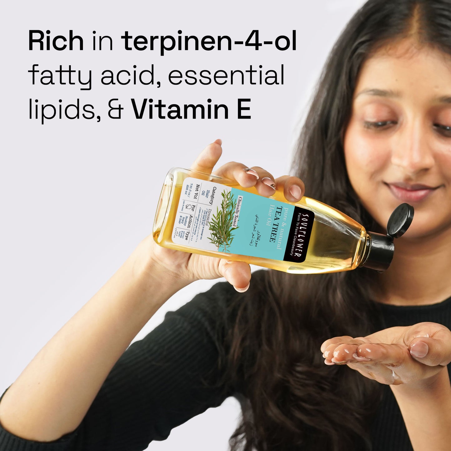 Soulflower Tea Tree Hair Oil For Scalp & Dandruff